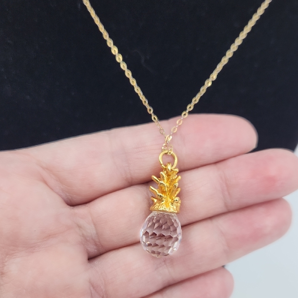 Crystal Pineapple Pendant Necklace